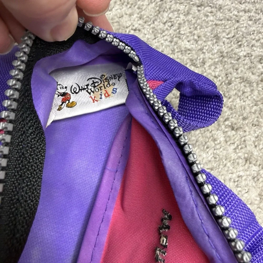 Walt Disney World Kids Minnie Mouse Fanny Pack Hip Bag Purple/Pink adjustable